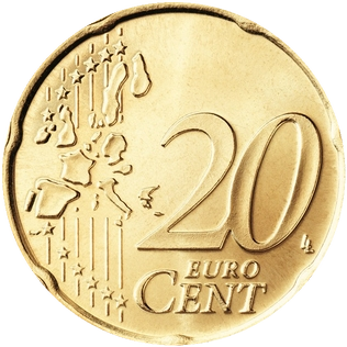 Moneta da 20 Centesimi con fiore spagnolo
